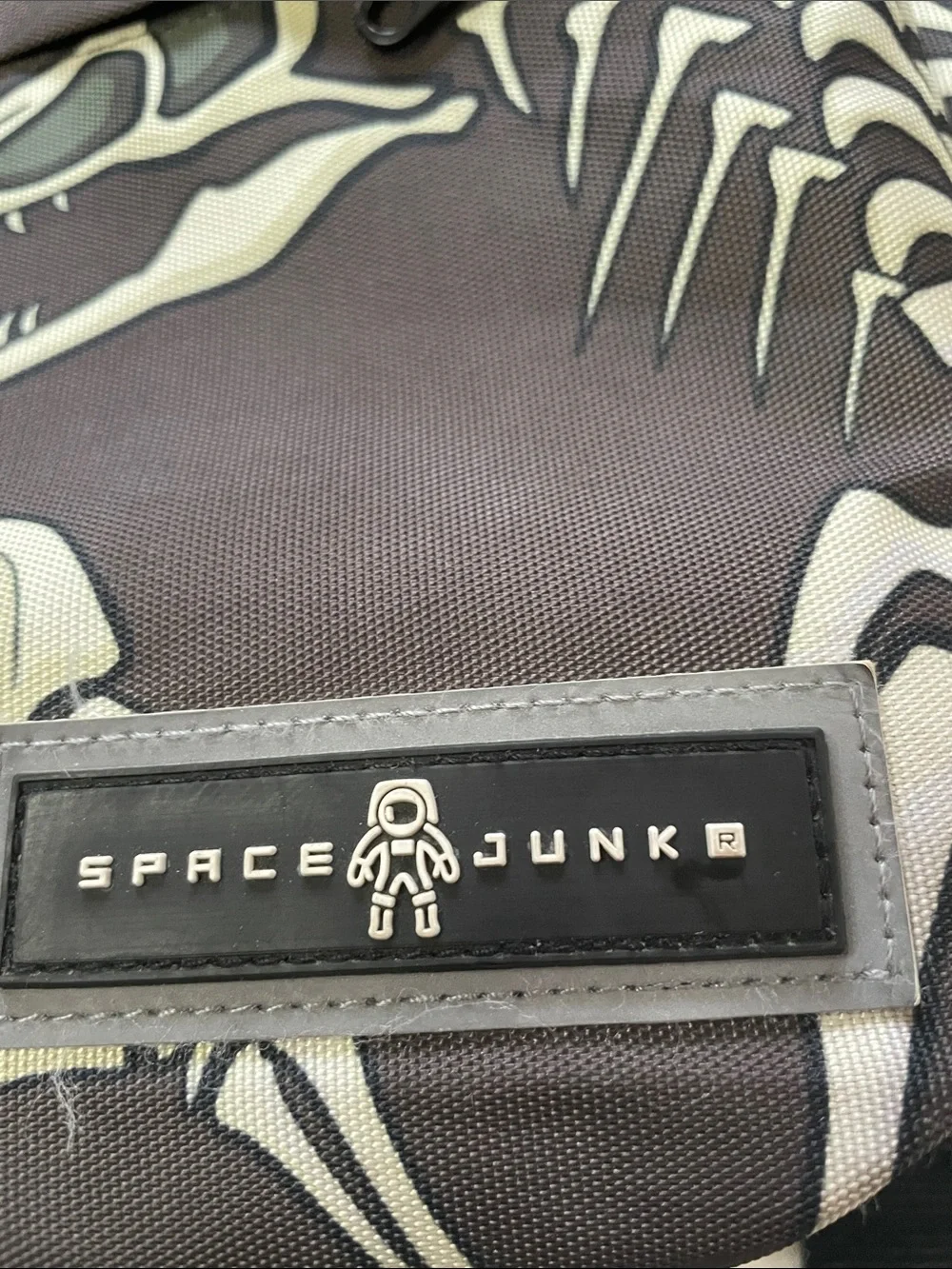 Space Junk skeleton dinosaurs book bag